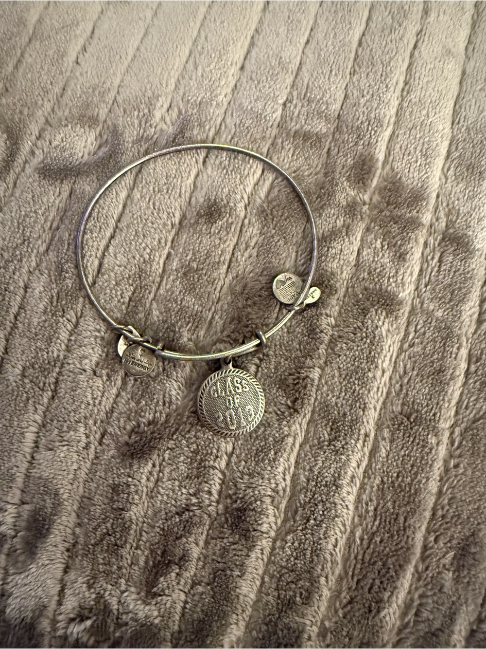 Alex and Ani Silver-Tone "Class of 2013" Charm Bangle